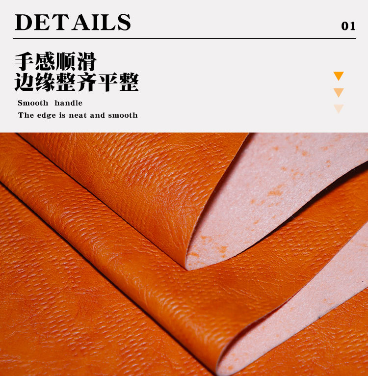 Factory in-stock leather with needle marks and color changes, 0.7mm spunlace fabric bottom, for bags, notebooks, photo album covers pic 6