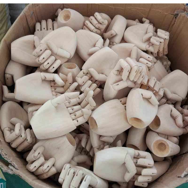 Wooden hand, wooden joint hand, wooden hand model, 10-inch wooden hand ornament, movable wooden hand sketch painting wholesale pic 6