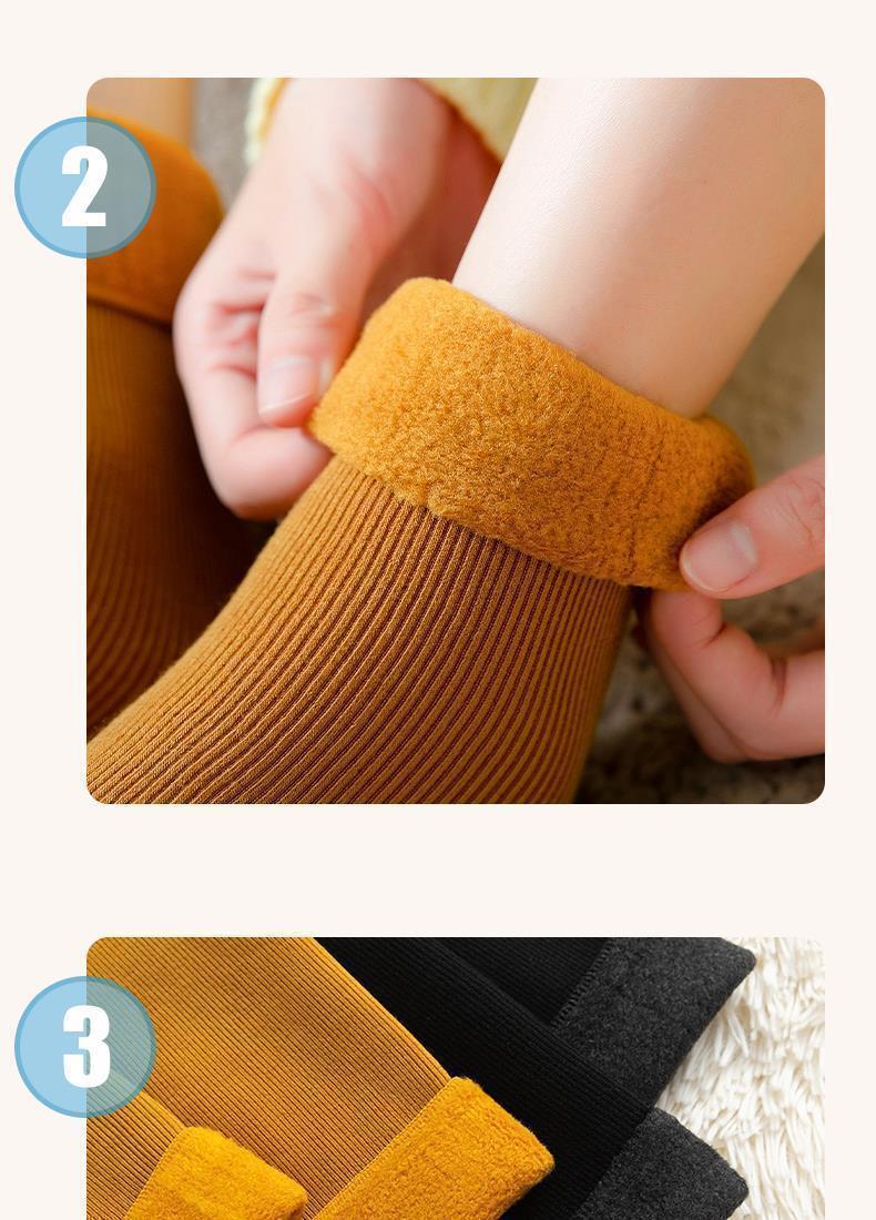 袜子女加绒秋冬加厚竖条纹中筒袜地板袜男女通穿情侣保暖雪地袜详情7