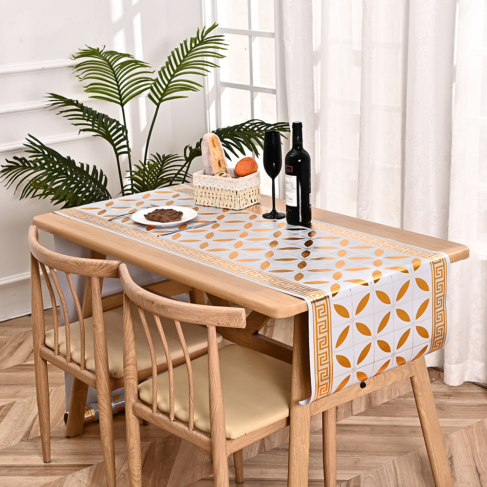 Amazon tea setting, waterproof table flag, long tablecloth, coffee table fabric, solid wood tea table, fabric dining table decoration wholesale pic 5