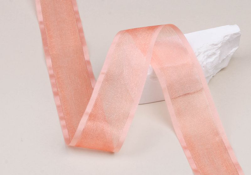 Double-layer thick-edged solid color glossy snow gauze ribbon bow hair accessory clothing Wedding cake gift box packaging sheer gauze ribbon pic 13