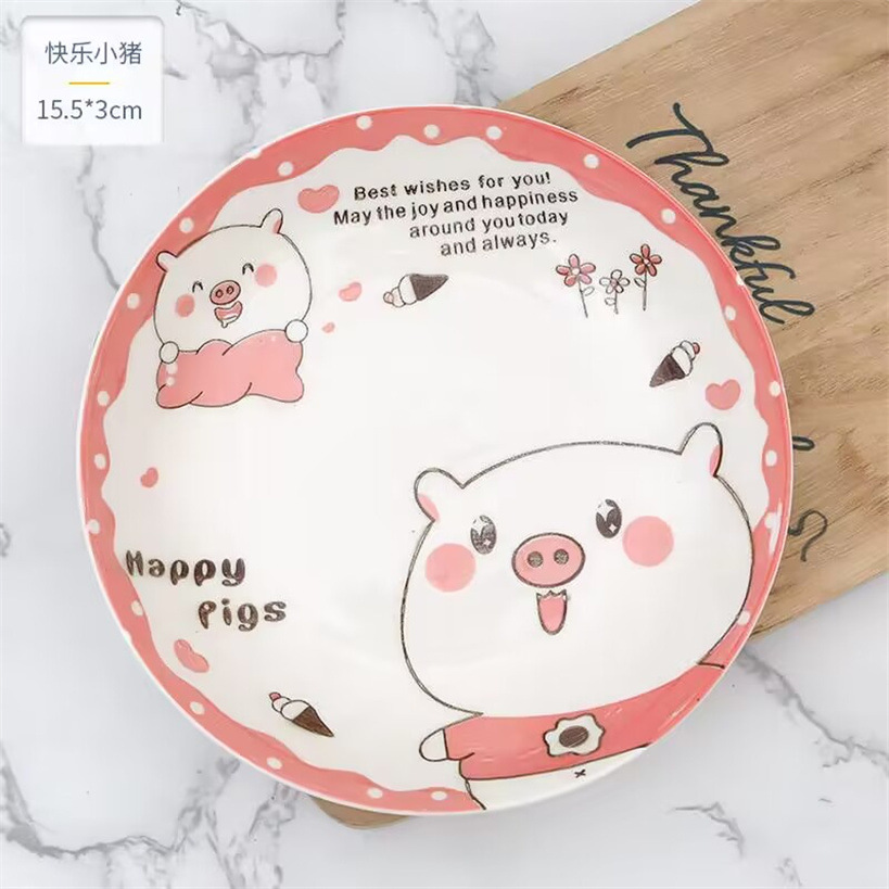 6.25-inch ceramic plates, first-grade round plates, ceramic fruit plates, bowls, plates, rice plates, tableware, vegetable basins, Yiwu products pic 14