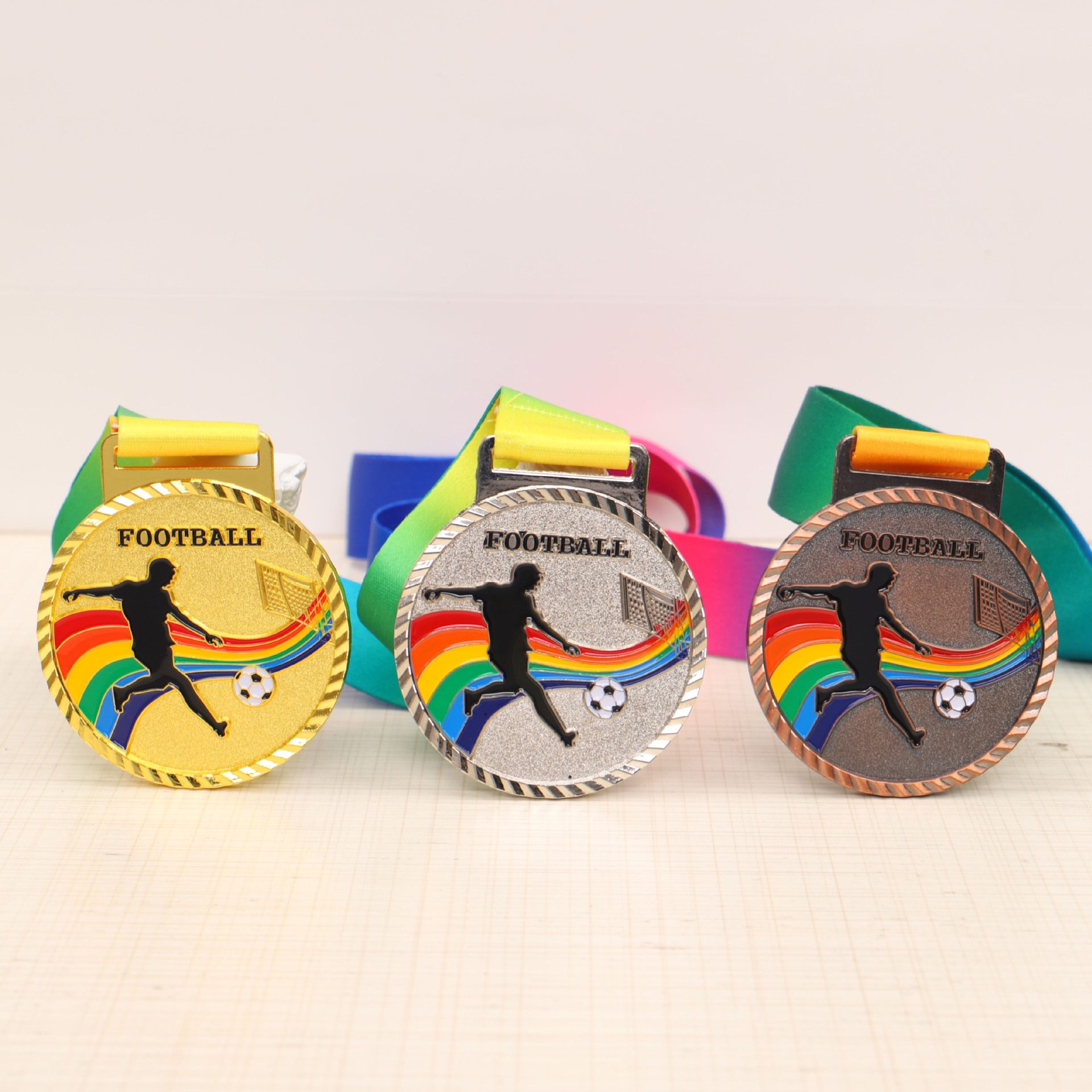 Ready-made universal metal MEDALS, marathon race wheat ear MEDALS, customized school sports meeting competition, kindergarten pic 23