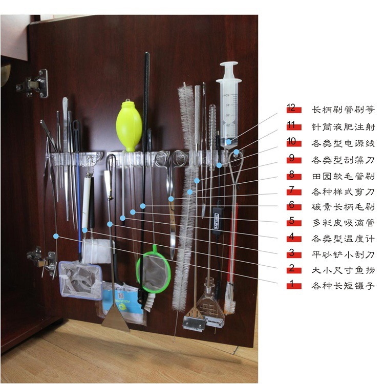 Acrylic tool rack (dual-purpose cylinder and cabinet, can be used to hang tweezers, clips, scissors and scrapers) pic 6