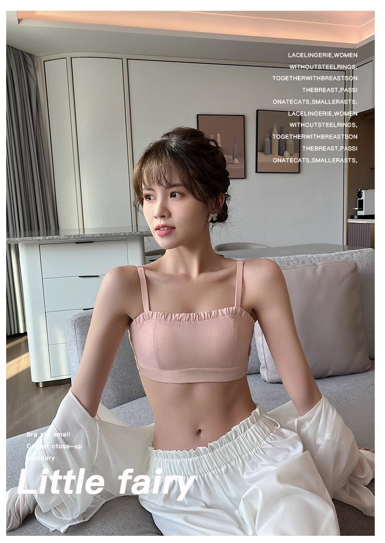 无肩带内衣女夏季薄款大胸显小胸聚拢抹胸防滑隐形防走光文胸女详情19