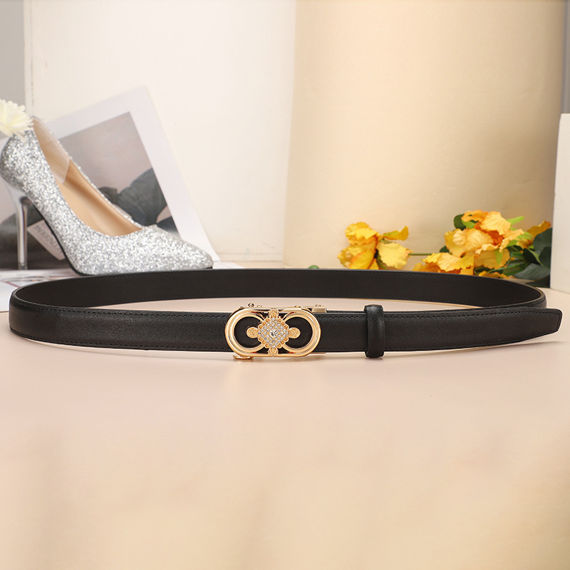 The new pure cowhide Chinese knot automatic buckle simple Korean-style decorative belt and skirt pants for women exude a sense of luxury pic 15