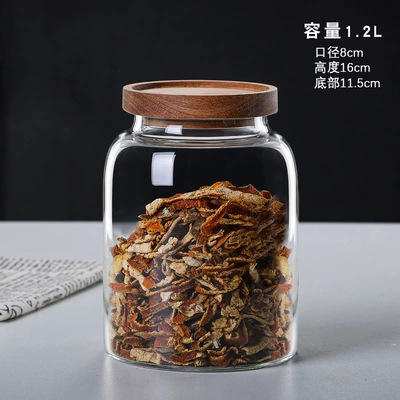 陈皮罐玻璃密封罐粮食药材储存专用罐家用食品级存放展示茶叶罐子详情8