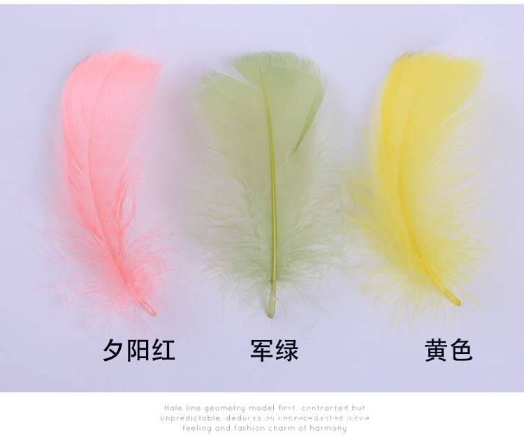 厂家直销优质天鹅毛 DIY彩色小飘羽毛 舞台服饰装饰辅料羽毛批发详情8