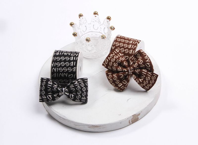 Single-sided floral English polka dot twill printed webbing DIY bow hair accessory shoelaces top hat decoration pic 22