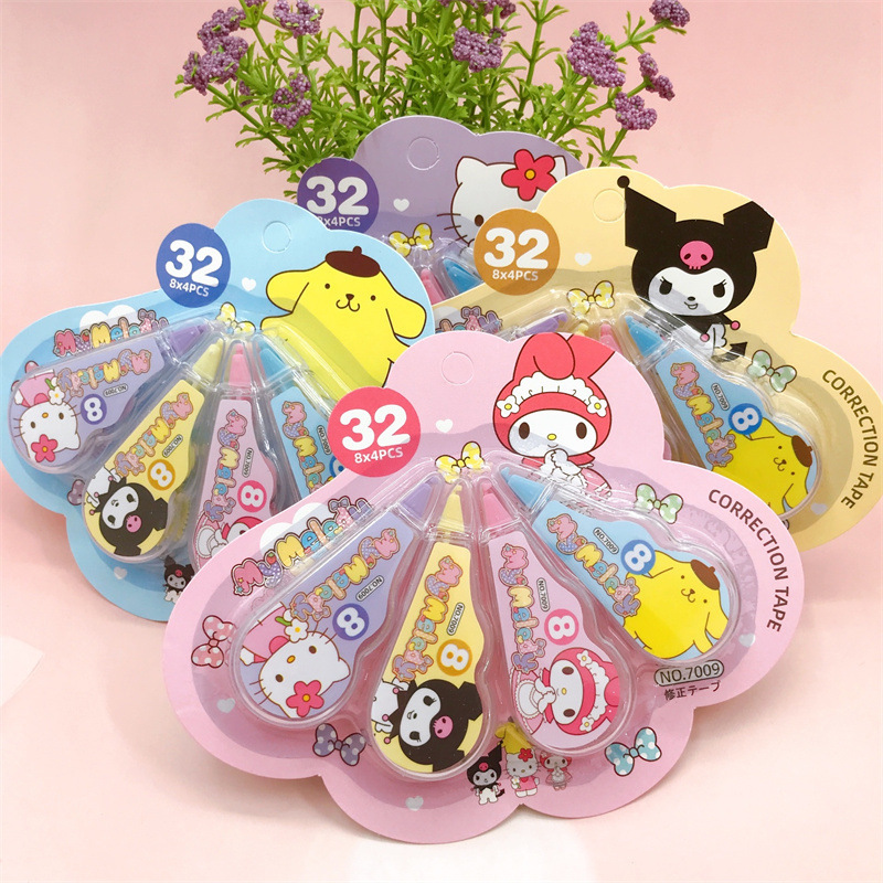新款三丽鸥修正带学生可爱卡通美乐蒂四个装大容量涂改带改正带详情1