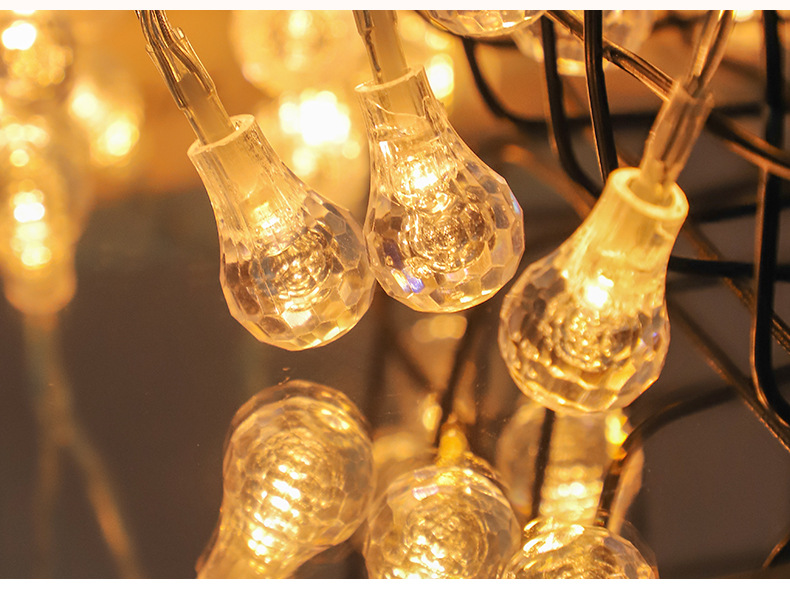 Small white ball light string, outdoor camping tent canopy decoration, bubble ball light string, Christmas festival led bulb light string pic 6