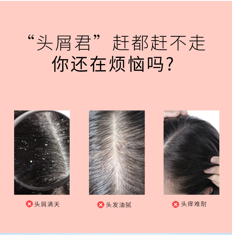 Factory wholesale anti-dandruff shampoo, nourishing oil control shampoo, perfume control, refreshing fragrance shampoo pic 3