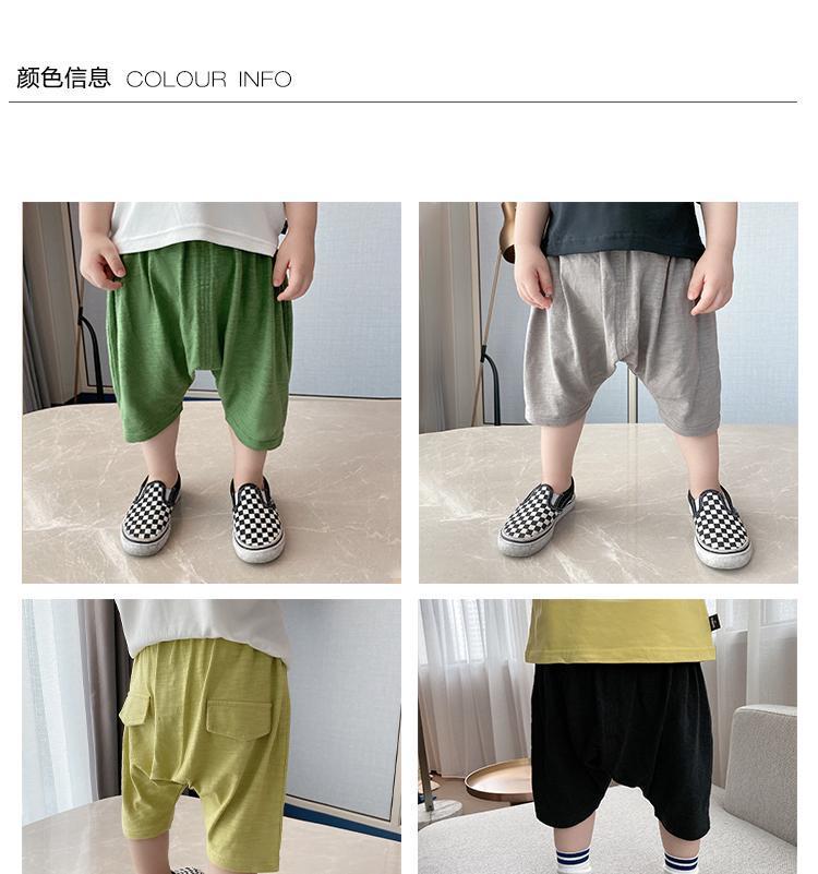 儿童夏裤宝宝哈伦裤短裤夏季男童七分裤婴幼儿童休闲垮裤大PP裤子详情4