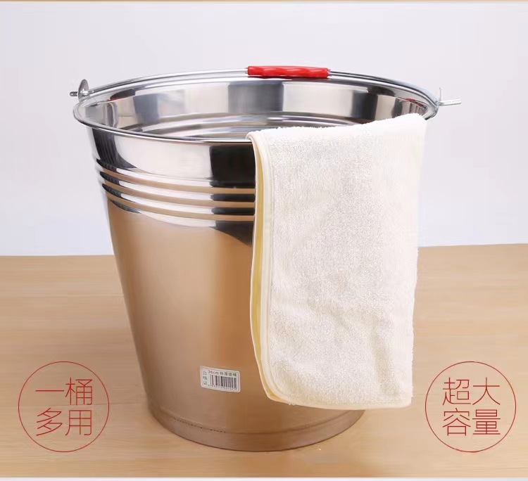 无磁加厚不锈钢水桶斜身提桶提水桶家用桶手提桶牛奶桶批发详情3
