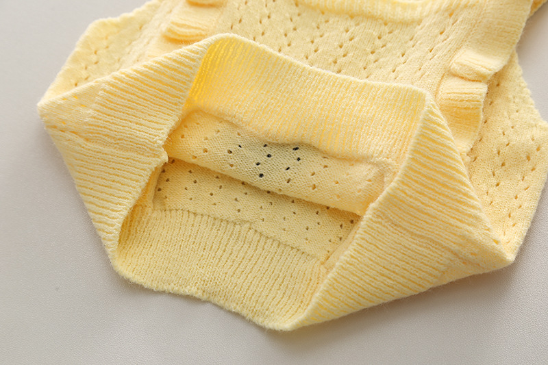 韩版童装新款秋装女童针织马甲三件套秋季泡泡袖儿童长袖套装衣服详情9