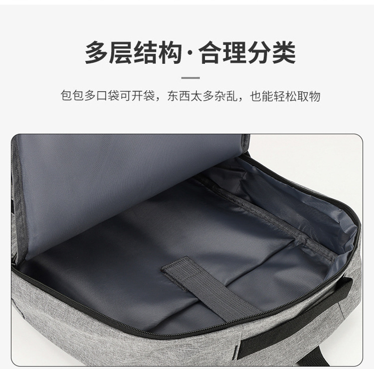 新款跨境批发双肩电脑包USB大容量双肩背包商务旅行通勤双肩包详情7