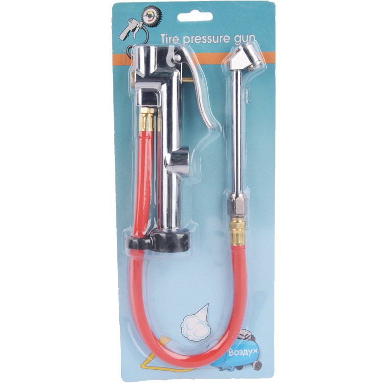 Hand-held pneumatic tire pressure gauge with scale, zinc alloy universal tire pressure gun, and tire pressure gauge pic 6
