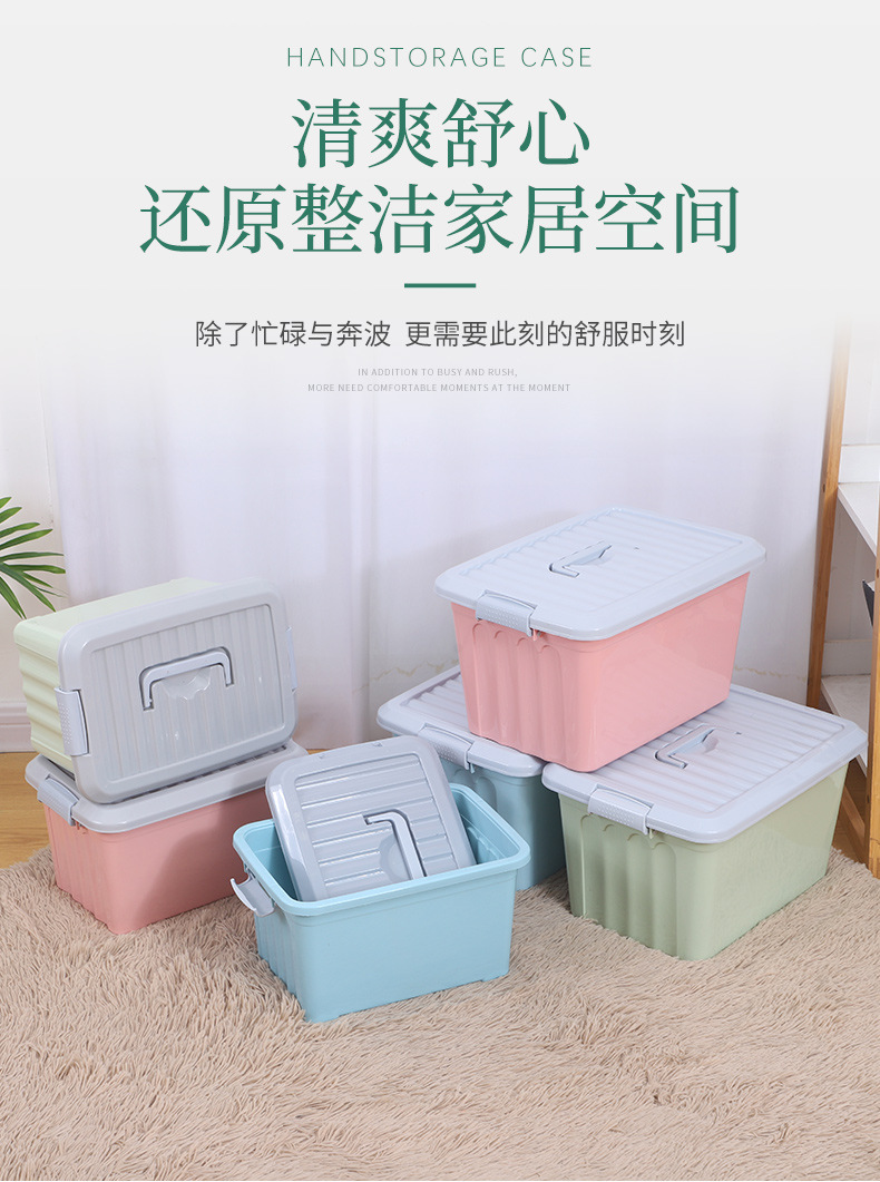 Factory wholesale plastic storage boxes, home storage boxes, storage boxes, hand-held thickened organizing boxes, and can be printed with logos pic 3
