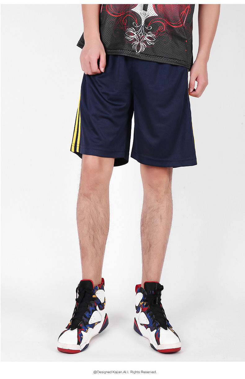 运动短裤男休闲健身锻炼跑步篮球裤有口袋训练五分裤沙滩裤足球裤详情15