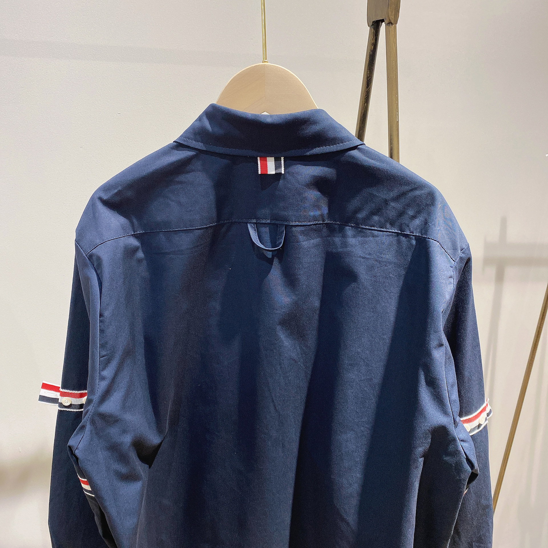 TB casual trendy brand poplin slim-fit solid white shirts for men and women, Oxford fabric shirts for women with long sleeves pic 125