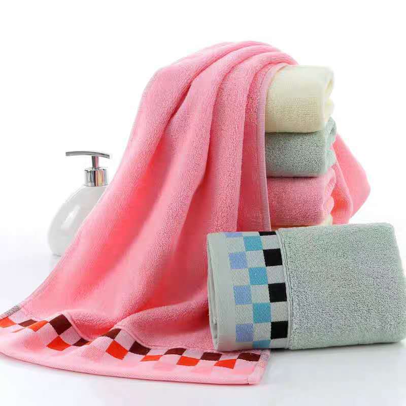 Striped towel manufacturer wholesale pure cotton absorbent plain jacquard soft face towel, daily gift embroidered logo pic 24