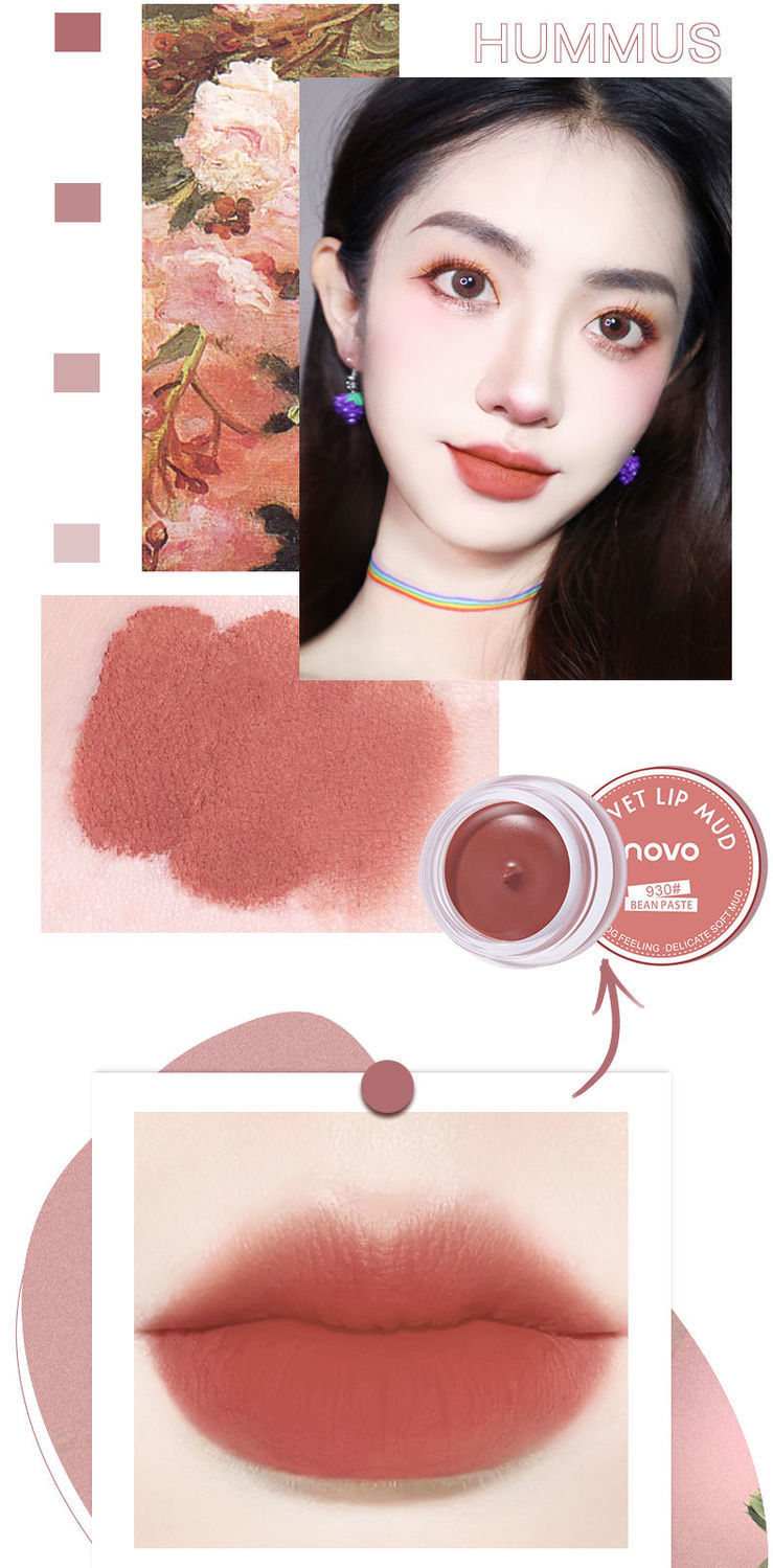 NOVO5461唇泥唇釉口红哑光雾面丝绒不掉色不沾杯学生素颜详情9