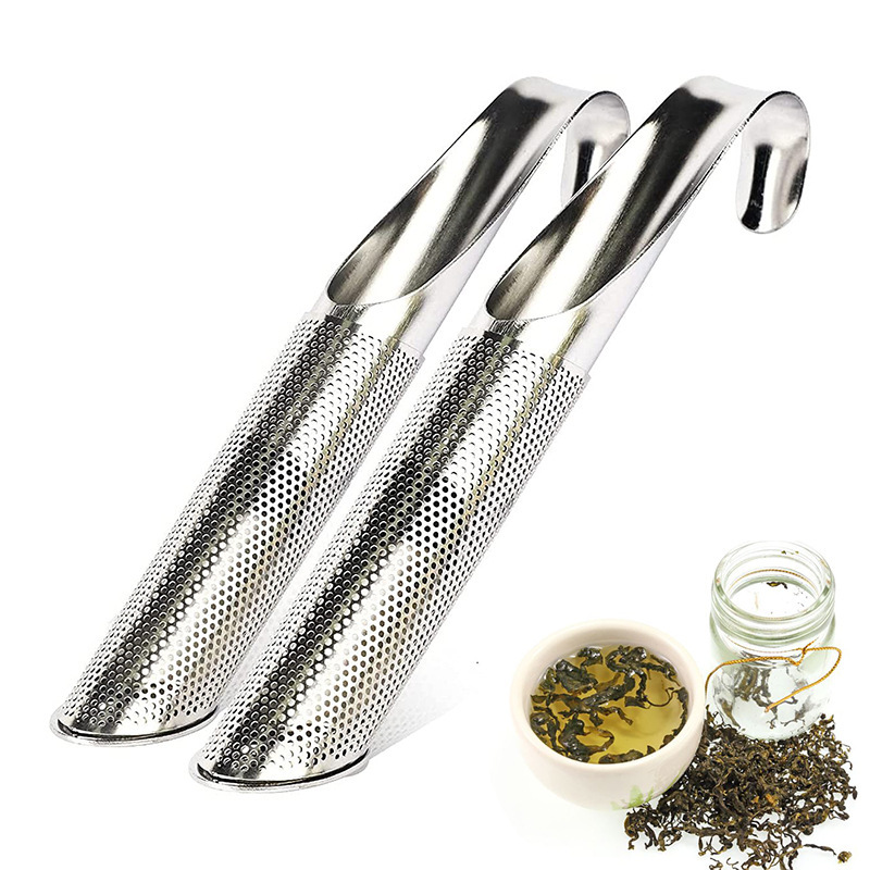 304 stainless steel tea strainer hanging pipe-shaped tea strainer for brewing tea pic 1