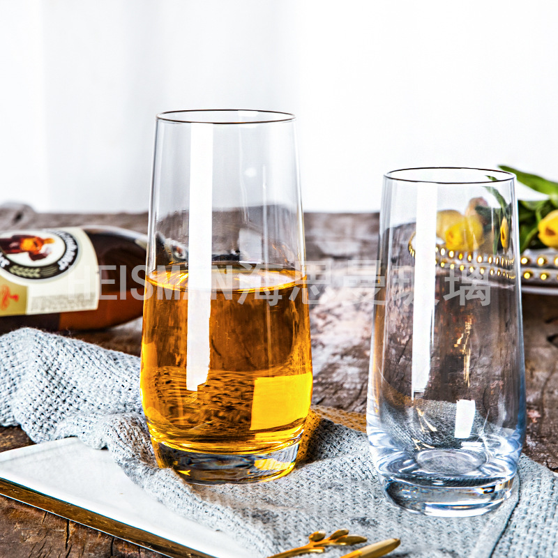 ins minimalist crystal glass cups, restaurant water cups, heat-resistant egg-shaped cups, mousse cups, large-capacity juice cups, LOGO pic 5