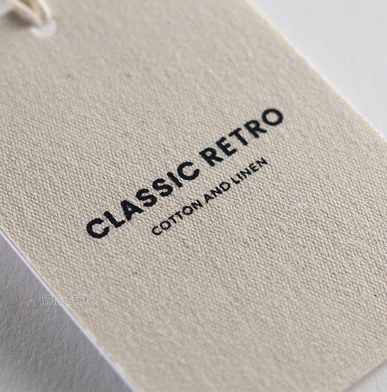 棉麻吊牌定 做LOGO高端女装帆布挂牌定 制衣服丝网印标签制作商标详情32