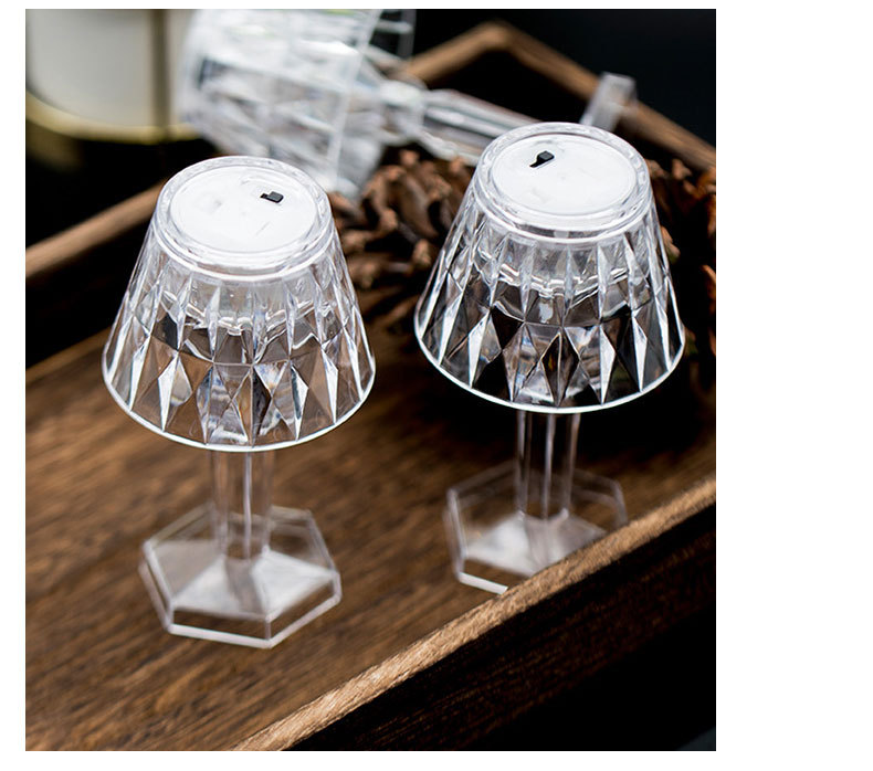 LED electronic candle night light, diamond table lamp, bedside bar creative atmosphere light, ins romantic decorative small table lamp pic 11