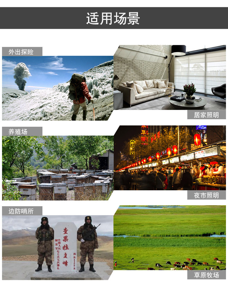 Solar lamp indoor lighting, solar power generation system with radio, mobile phone charging, emergency light pic 10
