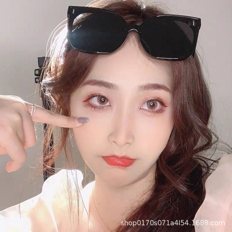 G brand sunglasses for women - vertical rice nail style, Korean version, slimming for big faces, UV protection, the same style as Instagram round face Internet celebrities pic 15