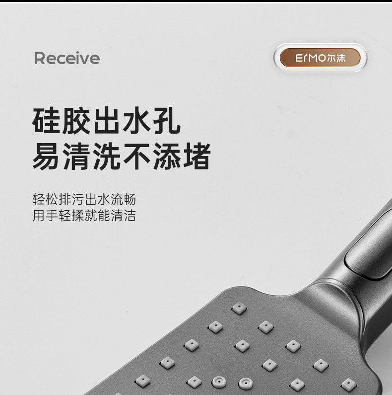 Constant-temperature shower head set, gun gray, household wall-mounted bathroom, rain shower bathroom, pressurized full shower faucet, copper pic 55