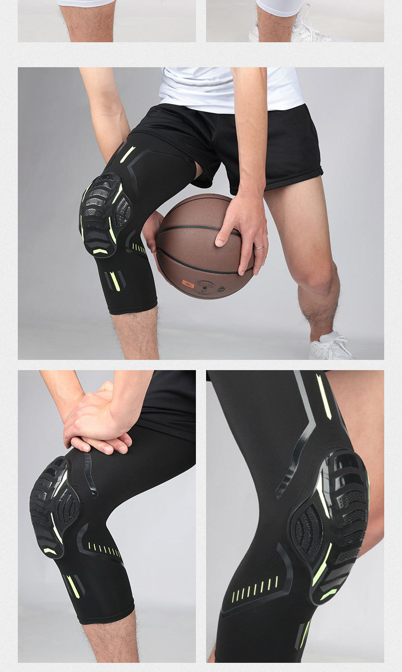 篮球蜂窝防撞护膝盖专业长款男训练运动护腿护膝足球装备成人护具详情6