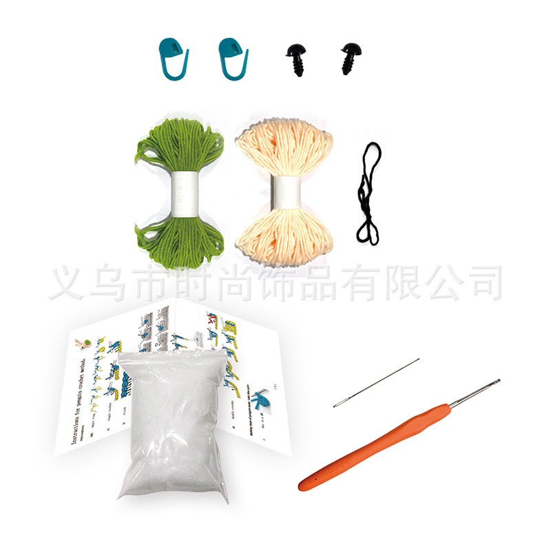 Cross-border diy hand-woven dolls, wool crochet material kits, snail pendants, unfinished product sets pic 3