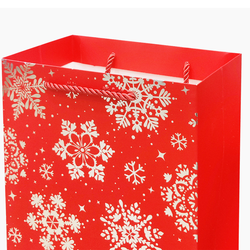 佰世特包装现货烫金新款圣诞节日礼品袋撒粉包装袋手提袋批发外贸详情2