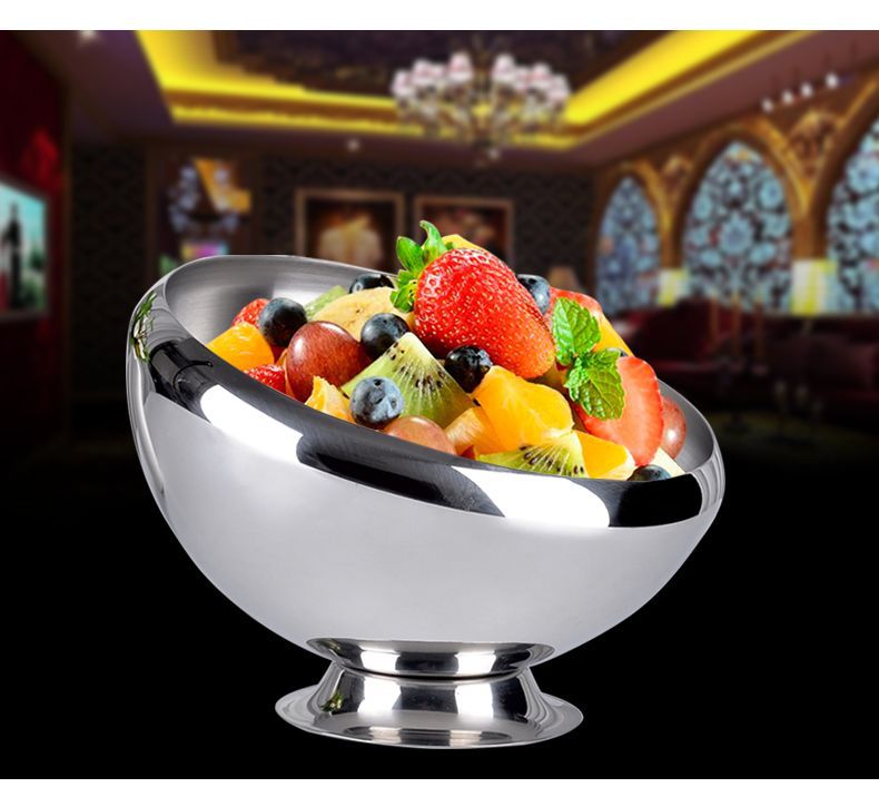 New stainless steel slanted bowl, hot pot bowl, sauce bowl, buffet seasoning bowl, salad bowl, bar snack and dried fruit plate pic 6