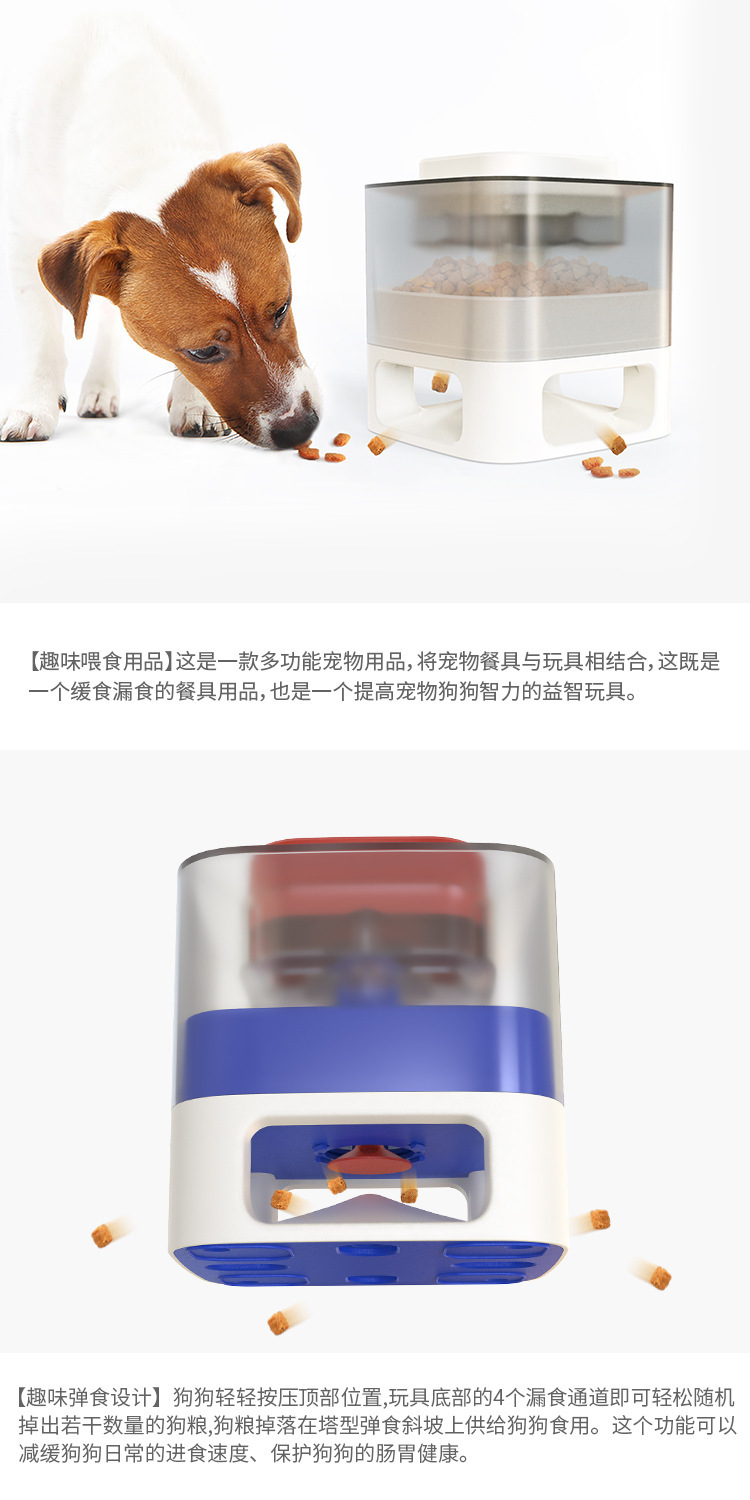 The pet supplies factory wholesals new products such as automatic dog feeders and slow-bouncing dog bowl toys pic 3