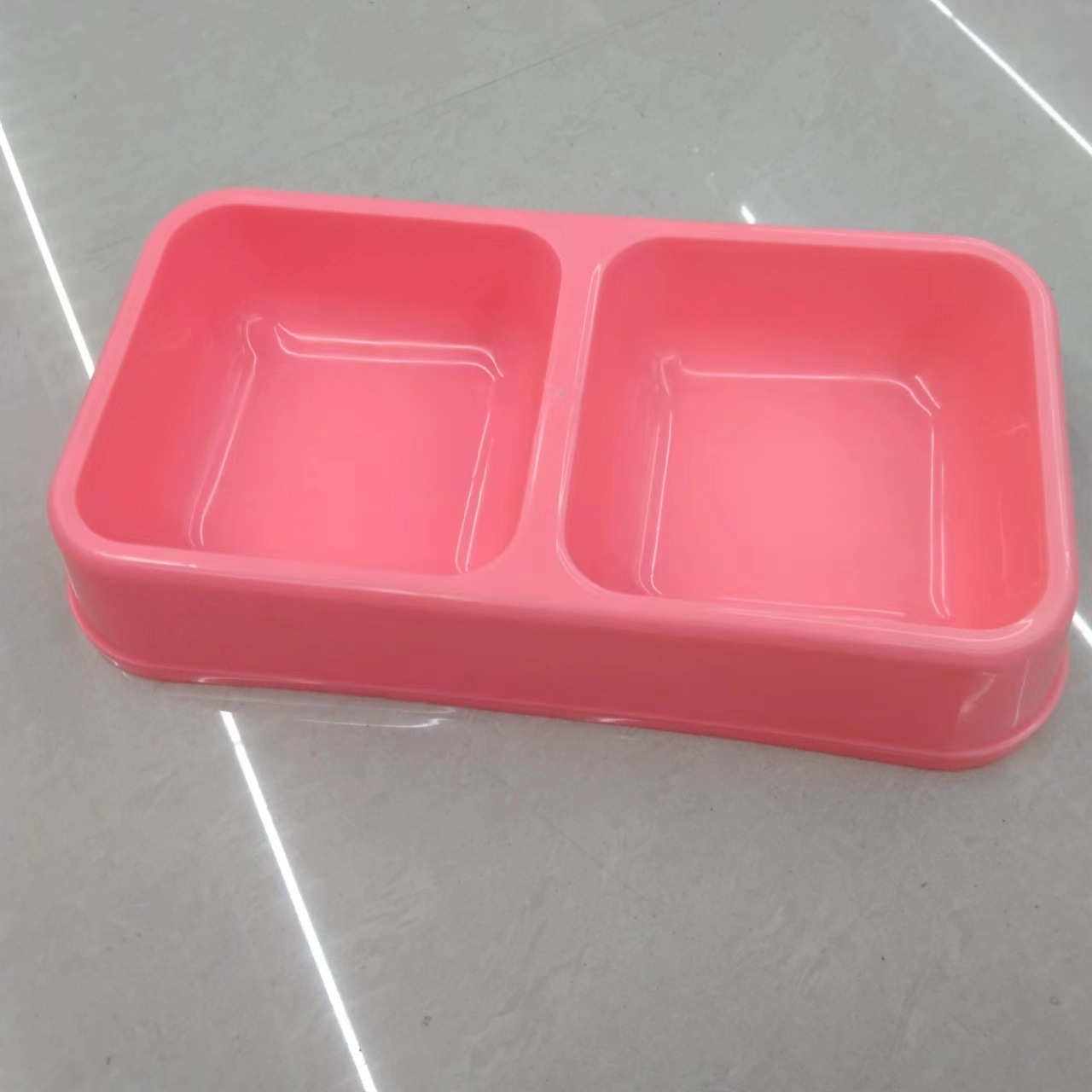 Pet feeding bowl, candy-colored, durable, pet feeding double bowl, simple, large capacity, water and feeding utensils, pet bowl pic 6