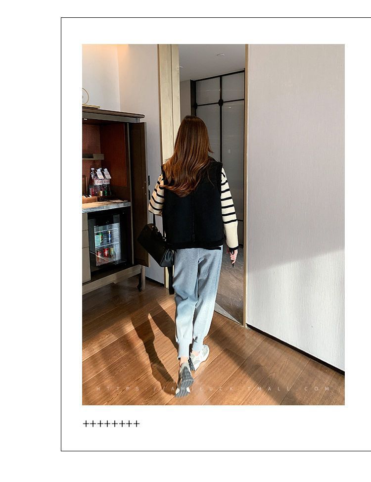 外搭叠穿小马甲女百搭外穿新款洋气今年流行马夹羊羔毛皮毛一体潮详情21