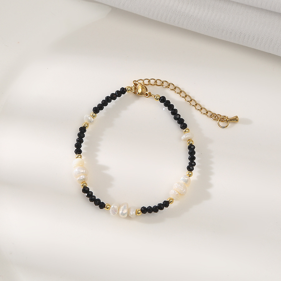 原创款黑尖晶天然巴洛克珍珠项链轻奢饰品小众百搭气质复古锁骨链详情10