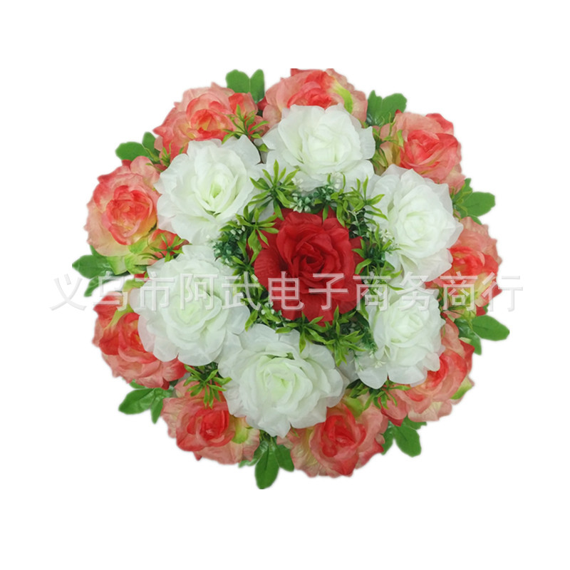 Cheap, beautiful and elegant artificial flowers, artificial flowers, decorative flowers, flower arrangements, artificial roses, garden round POTS and flower arrangements wholesale pic 1