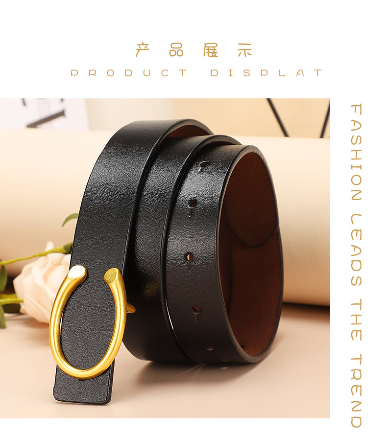 皮带真皮仿古C字扣精致腰带女百搭装饰裤腰带裙子厂家批发腰带女详情12