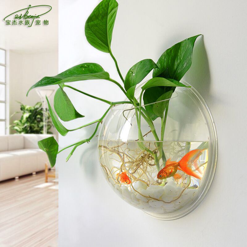 Lazy fish tank landscape ecological bottle, small mini fish tank, Office desktop fish tank, golden fish tank, creative ornamental tank pic 29