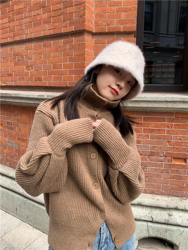 帽子女秋冬季韩版2022年爆款时尚百搭盆帽显脸小兔毛绒水桶渔夫帽详情13