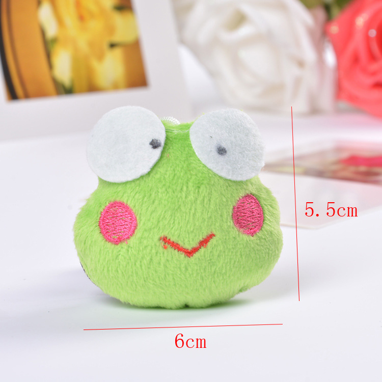 Cartoon animal head plush pendants, mini dolls, toys, headwear, clothing accessories, small claw machine dolls pic 8