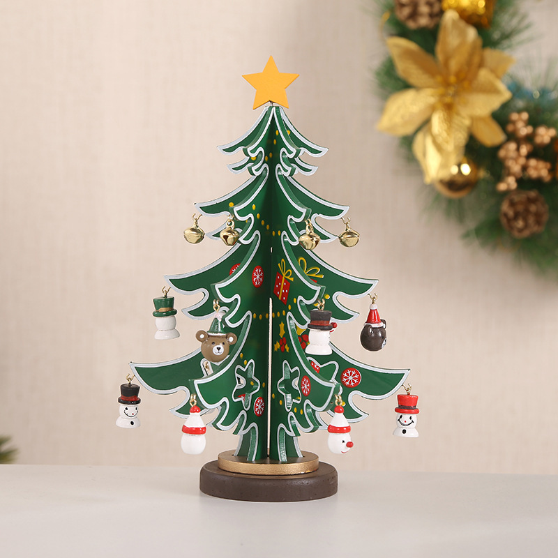 Only Supreme Christmas Decorations Desktop Christmas Tree Display Mini Christmas Tree Wooden Display Window Display items pic 4
