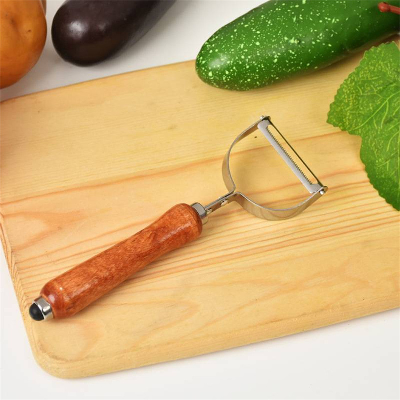 Card-mounted peeler, serrated peeler, wooden handle fruit knife, vegetable peeler, planer, kitchen peeler, 2-yuan store pic 14
