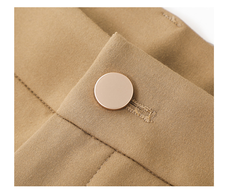 直筒法棍裤休闲裤女松紧腰2024夏季薄款锦棉弹力显瘦九分裤烟管裤详情17