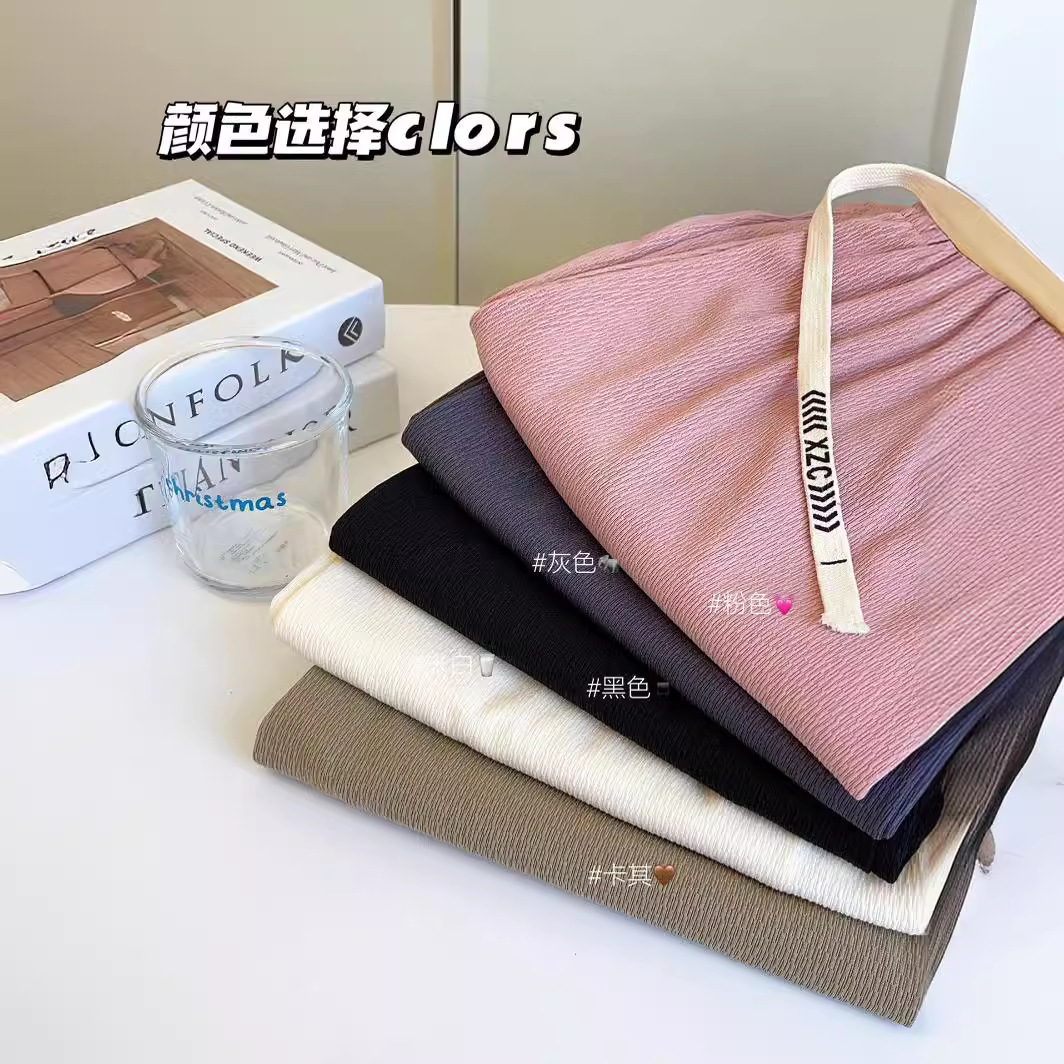 山本裤春夏薄款褶皱慵懒风休闲长裤拖地裤抖音同款山本阔腿裤女详情8